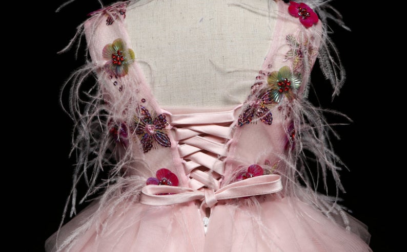 D1276 Flower Girl Dress, Toddler Dress, Baby Christmas Dress, Glitz Pageant Dress
