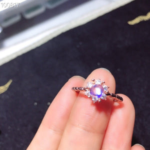 SALE! Natural Moonstone Ring, June Birthstone, S925 Sterling Silver, Handmade Engagement Gift For Women Her