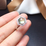 Load image into Gallery viewer, Natural Australia Green Prehnite Ring, S925 Sterling Silver, Handmade Engagement Gift For Women Her
