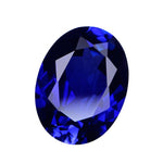 Load image into Gallery viewer, Royal Blue Sapphire Gemstone, Created Gemstone, March Birthstone, Setting for Rings Pendant Jewelry, Engagement Wedding
