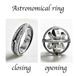 Load image into Gallery viewer, Foldable Astronomical Ring, Sterling Silver Rings for Women or Men, Handmade Wedding Engagement Gift For Him  Her
