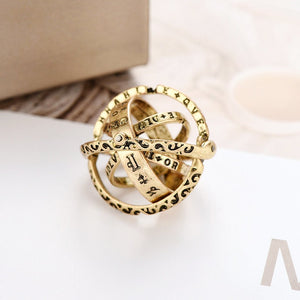 Foldable Astronomical Ring, Sterling Silver Rings for Women or Men, Handmade Wedding Engagement Gift For Him  Her