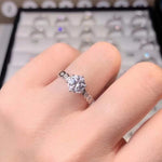 Load image into Gallery viewer, 1 Carat Top Grade Moissanite Ring, Honeycomb Design, Sterling Silver Rings for Women, Handmade Wedding Engagement Gift For Her
