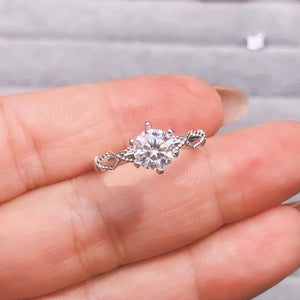 1 Carat Top Grade Moissanite Ring, Classic Style, Sterling Silver Rings for Women, Handmade Wedding Engagement Gift For Her