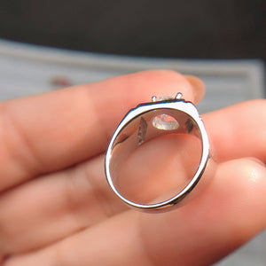 1 Carat Top Grade Moissanite Ring, Classic Style, Sterling Silver Rings for Men, Handmade Wedding Engagement Gift For Her
