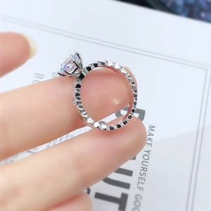 J226 1 Carat Top Grade Moissanite Ring, Classic Style, Sterling Silver Rings for Women, Handmade Wedding Engagement Gift For Her
