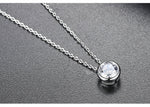 Load image into Gallery viewer, 1 Carat Moissanite Pendant Necklace, Bubble, Free Chain, Sterling Silver Pendant, Handmade Engagement Gift  For Women Her

