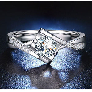 J225 1 Carat Top Grade Moissanite Ring, Classic Style, Sterling Silver Rings for Women, Handmade Wedding Engagement Gift For Her