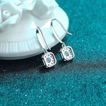 Load image into Gallery viewer, Top Grade  Shinning Moissanite Earrings, Sterling Silver With 18K White Gold Plating, Handmade Engagement Gift  For Women Her
