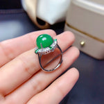 Load image into Gallery viewer, Natural Green Chrysoprase Ring, Handmade  Engagement Statement Wedding, Gift For Women Her
