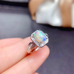 Load image into Gallery viewer, J277 Natural Opal Ring, Sterling Silver Ring, October Birthstone, Handmade Engagement Gift For Women Her
