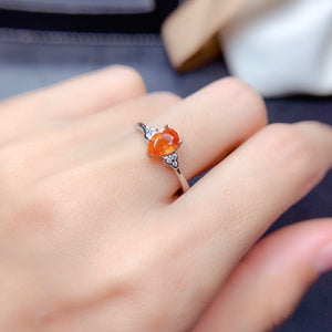 J323 Natural Fanta Garnet Ring, January Birthstone, Sterling Silver Rings, Handmade Engagement Gift For Women Her