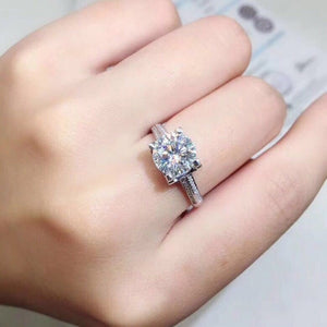 2 Carat Top Grade Moissanite Ring, Classic Style, Sterling Silver Rings for Women, Handmade Wedding Engagement Gift For Her