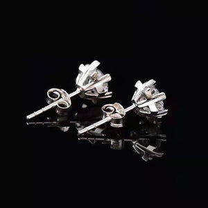 1ct + 1ct Shinning Moissanite Earrings, S925 Sterling Silver, Handmade Engagement Gift  For Women Her