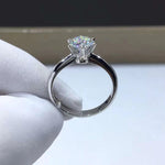 Load image into Gallery viewer, 1/2 Carat Tiffany Style Moissanite Ring, S925 Sterling Silver, Handmade Wedding Engagement Gift For Women Her

