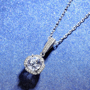 1 Carat Moissanite Earrings Bracelet Pendant Necklace Set, Moissanite Diamond, S925 Sterling Silver, Handmade