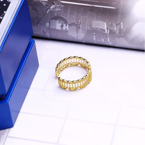 9K Yellow Gold Ring For Women, Adjustable Lace Ring, Wedding  Engagement