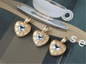 18K Yellow Gold Natural Blue Aquamarine Pendant Necklace, Gold Pendant For Women, Handmade Engagement Gift For Women Her