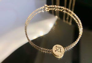 18K Gold Diamond Pendant Necklace, Twelve Constellations Pendant, Handmade Wedding Engagement Gift  For Women Her